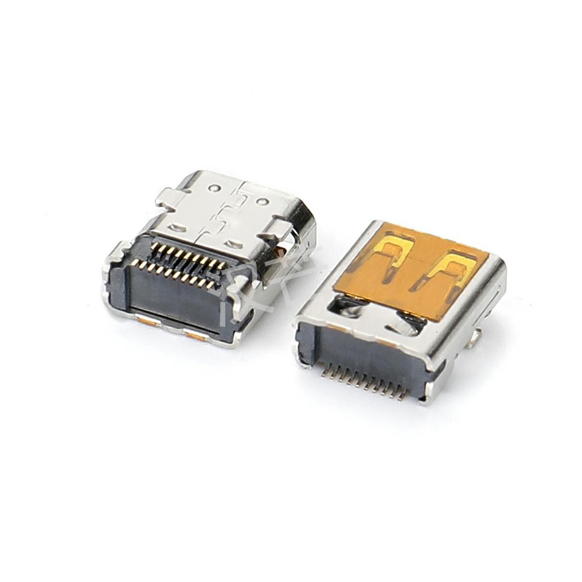 HDMI D母端子外壳全贴型