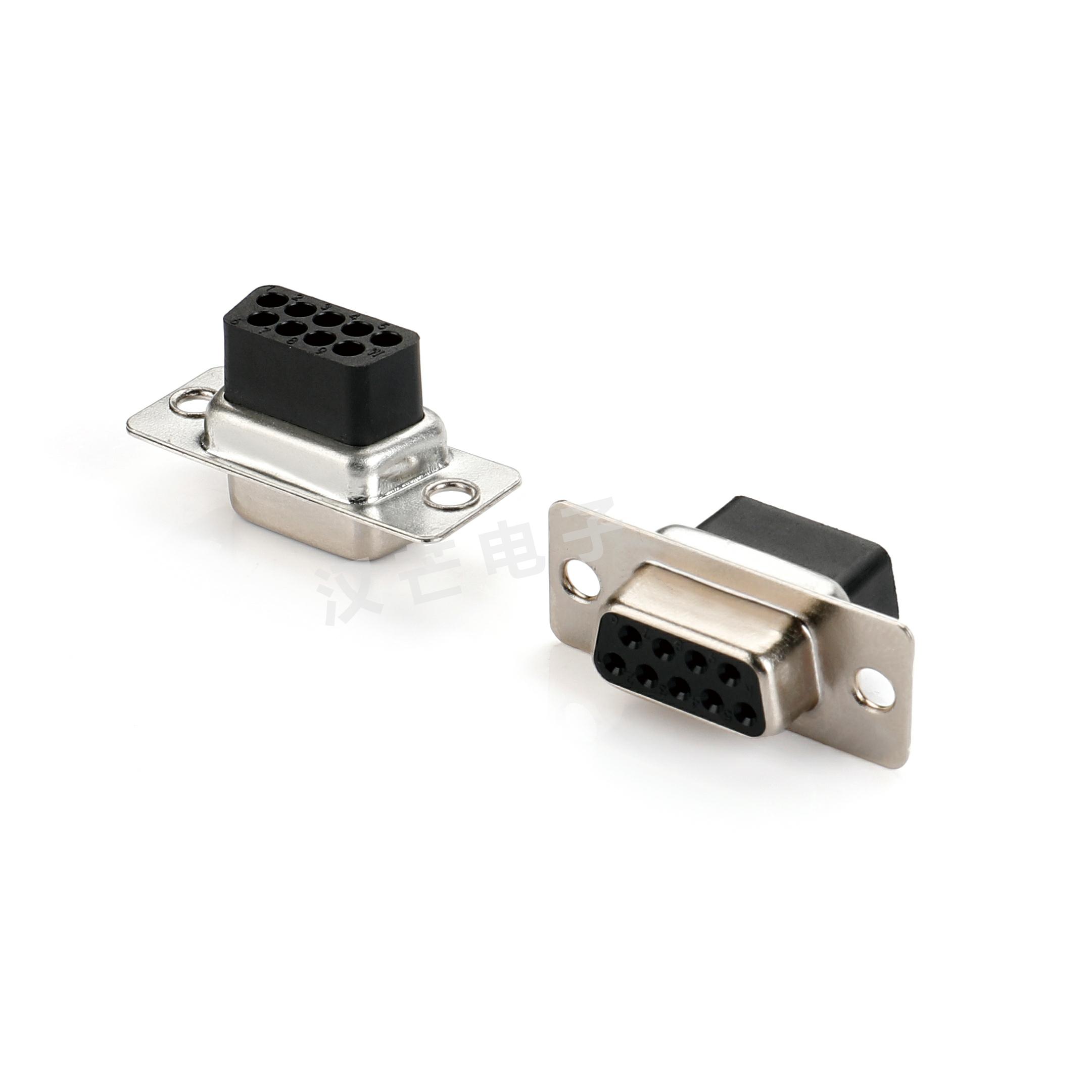 Dsub 打端式crimp 9母光孔