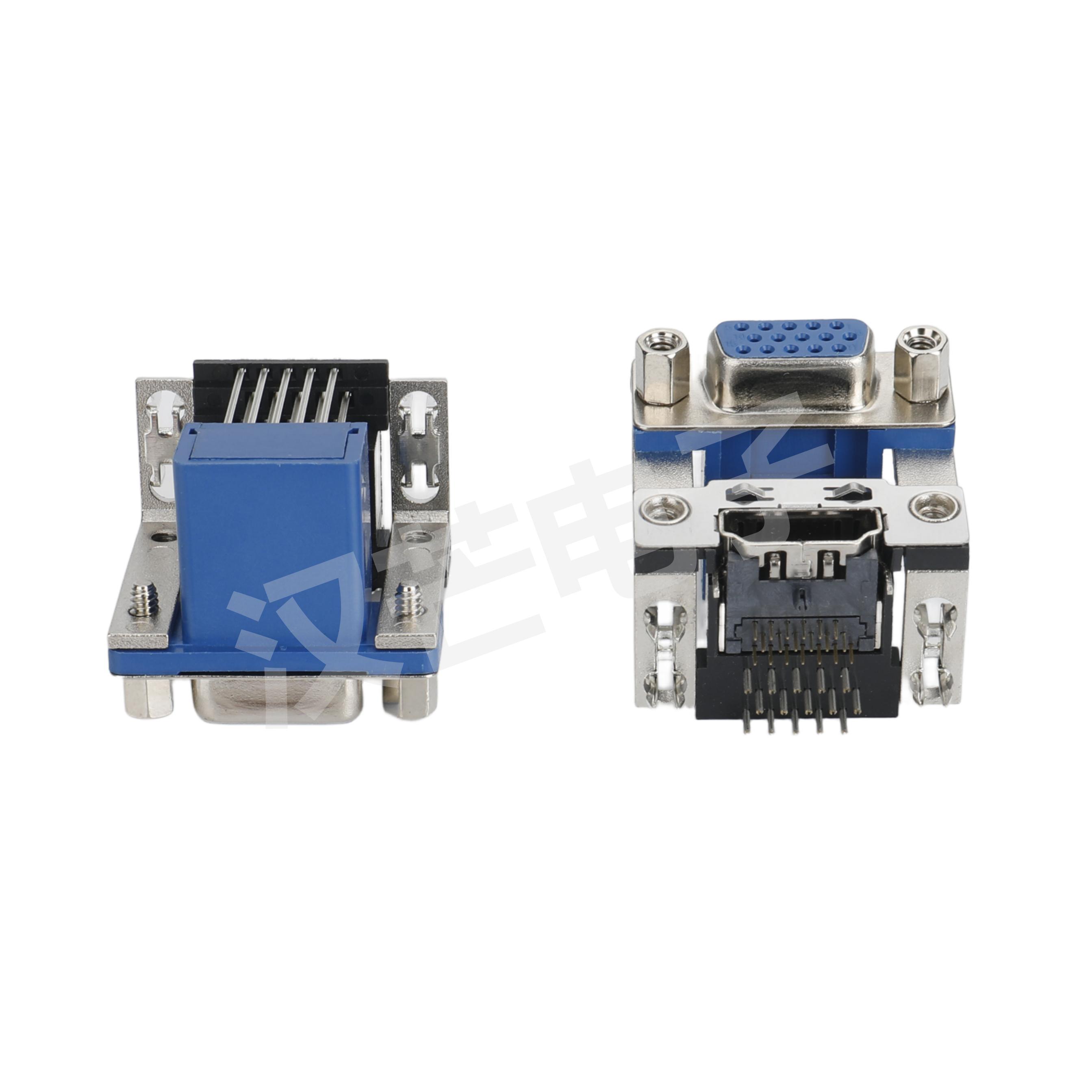 HDR15母+HDMI双层15.88铆锁