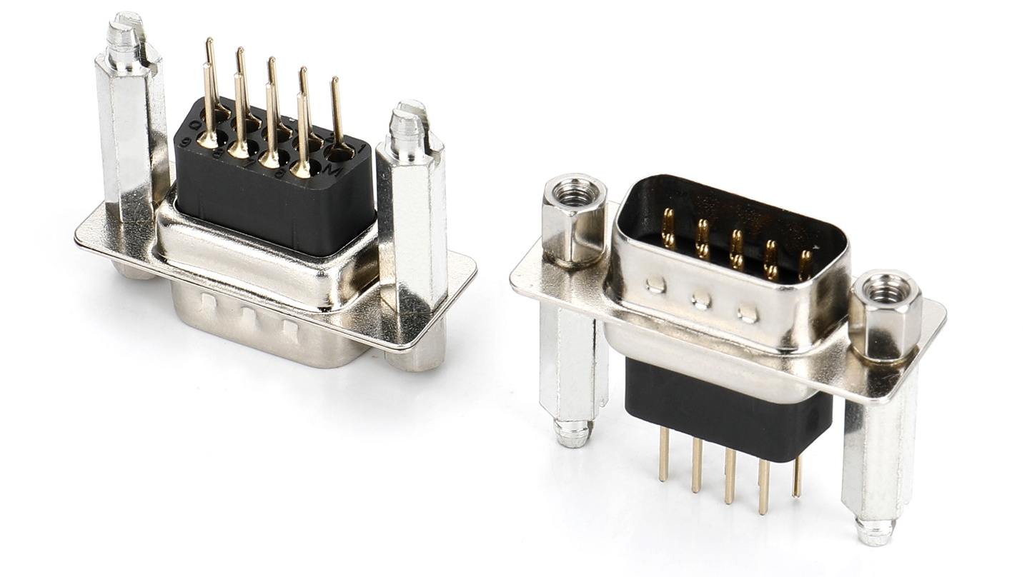 Dsub 180度插板型公头9Pin