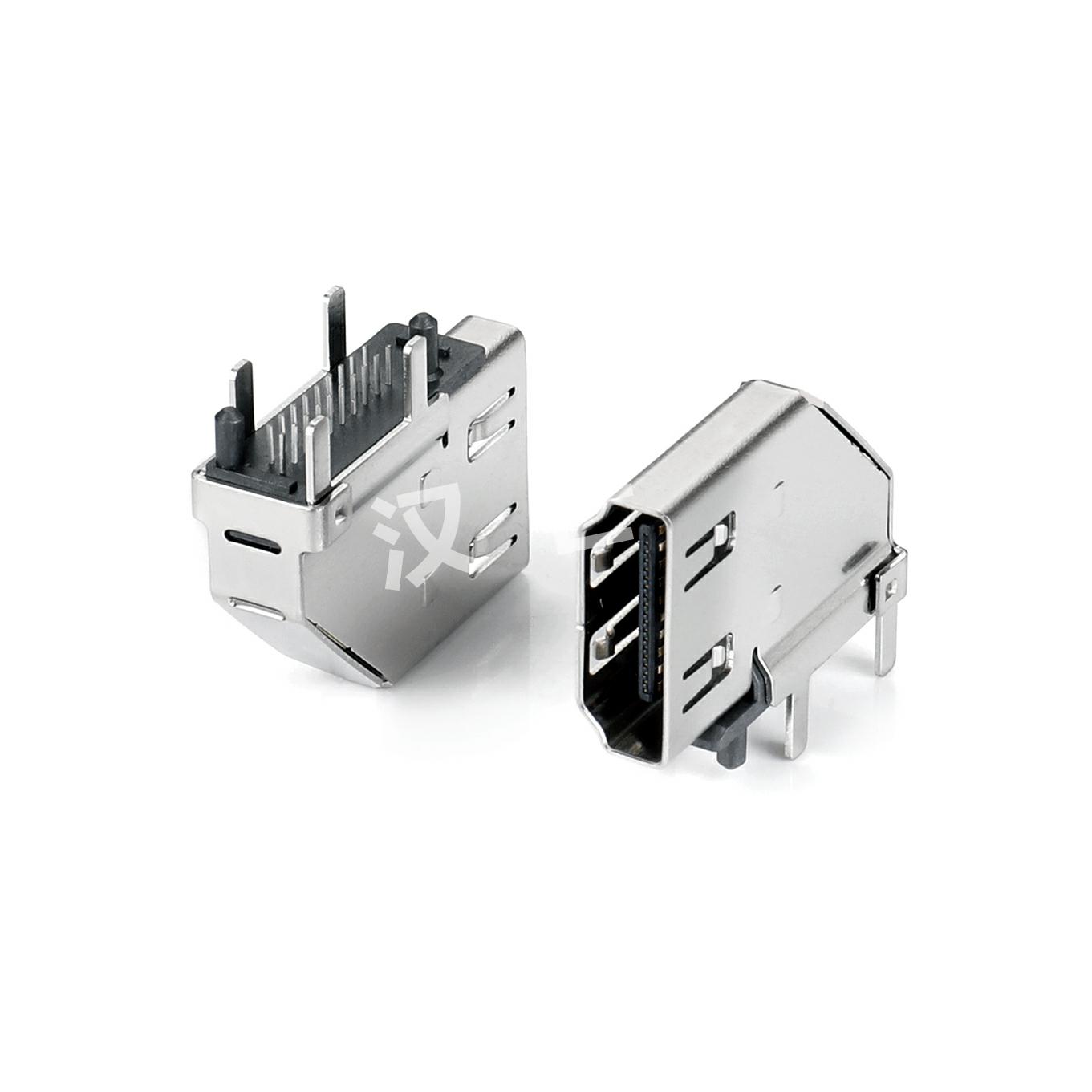 HDMI A型侧插外壳脚直脚