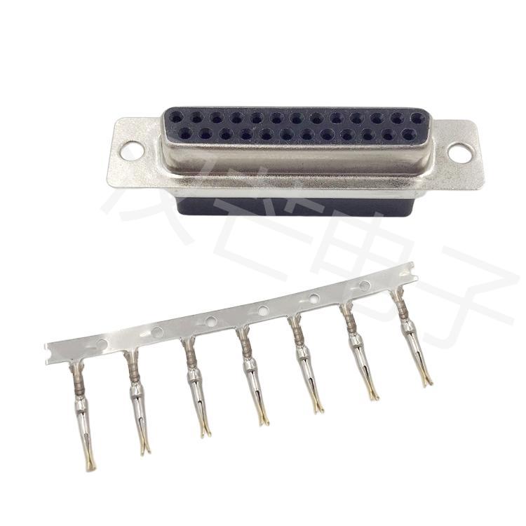 Dsub 25母打端式（crimp)光孔