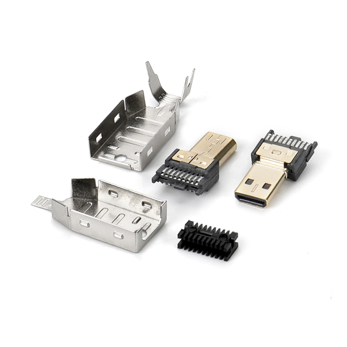 HDMI D公焊线式带马口铁