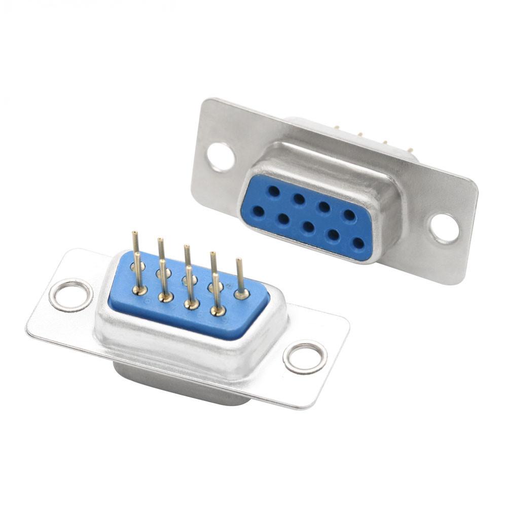 DP9母180度插板光孔蓝胶