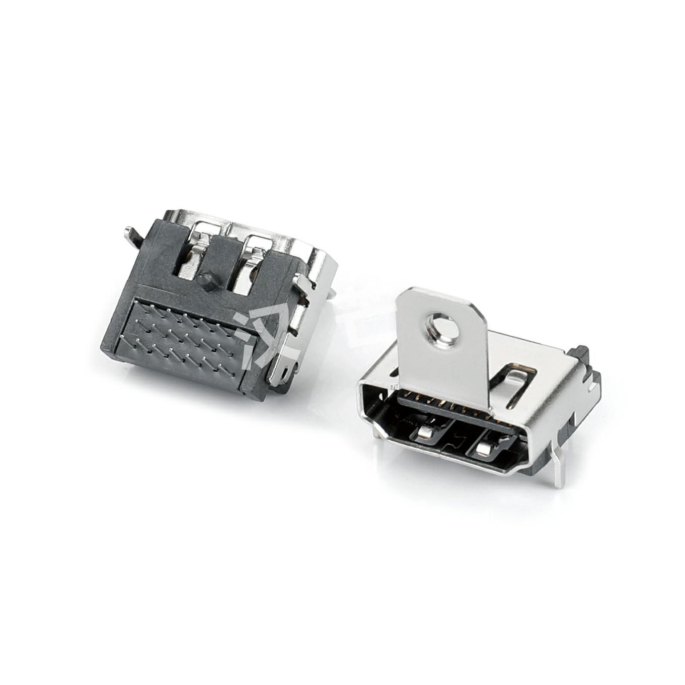 HDMI A型三排DIP脚带螺丝孔