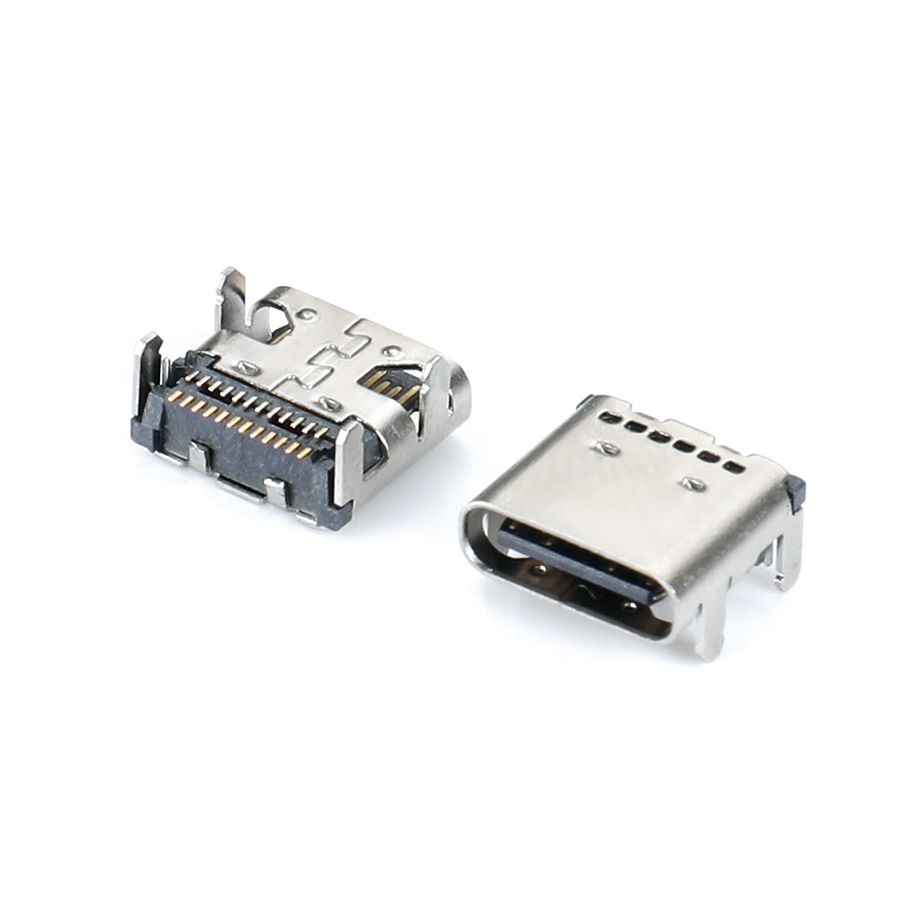  Type C 母座 24P板上双贴