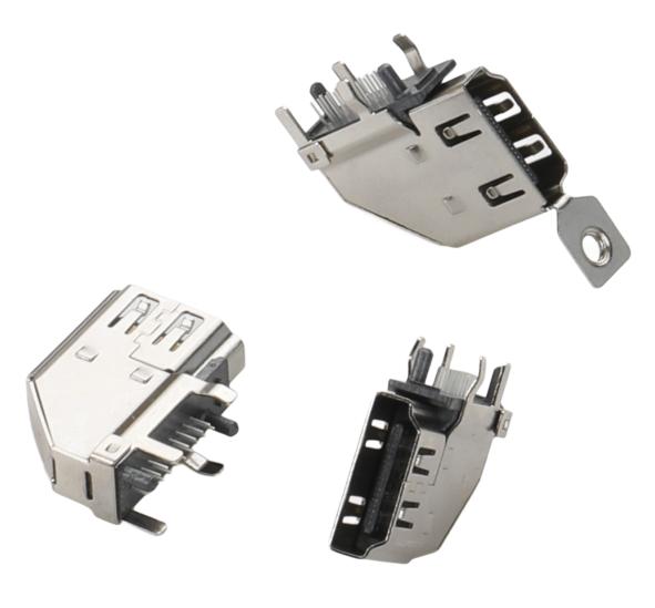 HDMI A母侧插带螺丝孔